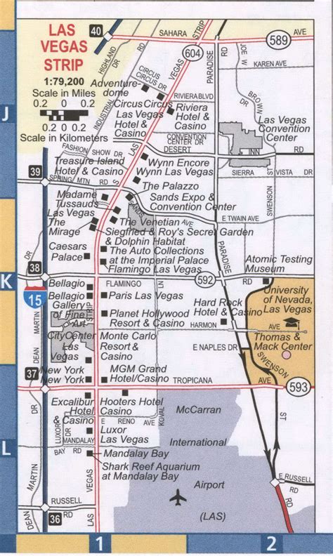 las vegas nv strip map